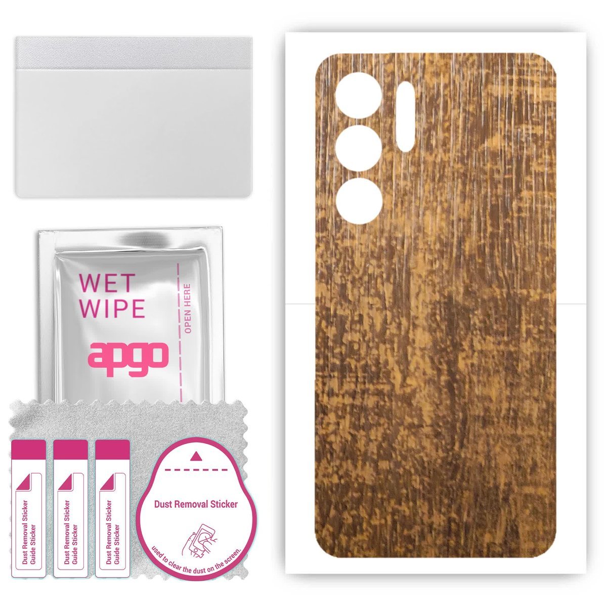 Folia naklejka skórka strukturalna na TYŁ do ZTE Nubia Red Magic 9S Pro - Drewno Dąb Stary - apgo SKINS