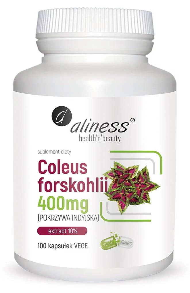 Aliness Pokrzywa Indyjska Coleus Forskohlii 10% 400 mg (100 kaps) Aliness ali-117