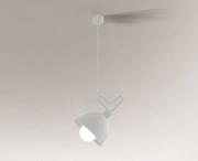 Lampy sufitowe - Shilo Lampa wisząca GOBO 7579 biały 7579 - miniaturka - grafika 1