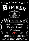 Etykiety do drukarek - ETYKIETY Naklejki Wódkę Weselną alkohol bimber PR 496 - miniaturka - grafika 1