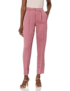 Armani Exchange Damskie spodnie Pleated, zapięcie na guziki, proste nogawki, Rosa, 2 - Spodnie damskie - miniaturka - grafika 1