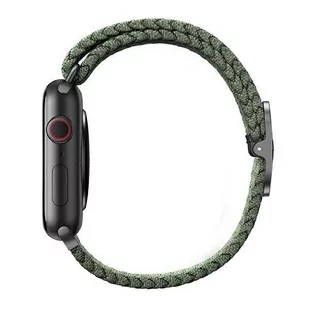 UNIQ pasek Aspen Apple Watch 44/42/45mm Braided zielony/cypress green - Akcesoria do smartwatchy - miniaturka - grafika 2
