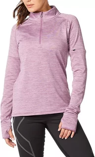 Koszulki sportowe damskie - 2XU Ignition 1/4 Zip Shirt Women, fioletowy S 2021 Koszulki do biegania długi rękaw WR6562A-ORMOMF-S - grafika 1