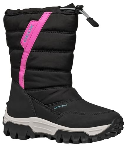 Geox J Himalaya Girl B Ab, Buty dziecięce, Czarna Fuchsia, 34 EU