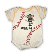 Body dla niemowląt - Biały bodziak Baseball Athletics MLB 0/3mc 56-62 - miniaturka - grafika 1