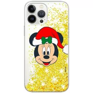 Etui i futerały do telefonów - Etui płynny brokat do Apple IPHONE 6/6S Disney: Minnie 061 oryginalne i oficjalnie licencjonowane, Złoty - miniaturka - grafika 1
