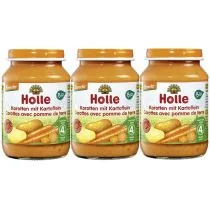 Holle Obiadek marchew z ziemniakami po 4. miesiącu Zestaw 3 x 190 g Bio - Dania dla dzieci - miniaturka - grafika 1