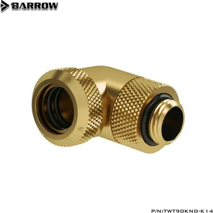 Barrow Barrow Multi-Link Adapter Anschluss 90 Grad G1/4 Zoll AG auf 14mm AD Hardtube - drehbar, gold - Chłodzenie wodne - miniaturka - grafika 1