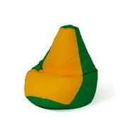 Fotele i pufy dla dzieci - Pufa worek GO GIFT Gruszka Zielono-żółty XL 130 x 90 cm | Bezpłatny transport - miniaturka - grafika 1