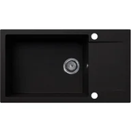 Zlewozmywaki - EOS Zlewozmywak granitowy FORT czarny brokat złoty (z ociekaczem) - miniaturka - grafika 1