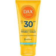 Balsamy i kremy do opalania - Dax Sun Emulsja ochronna do twarzy i ciała SPF 30 TRAVEL - miniaturka - grafika 1