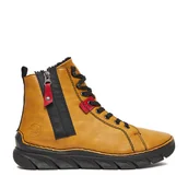 Botki damskie - Trzewiki Rieker CEO-55024-68 Żółty - miniaturka - grafika 1