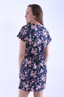 Bielizna nocna - Koszula damska Zuzi 5 niebieska w kwiatki M - miniaturka - grafika 1