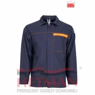 Bluzy męskie - Bluza trudnozapalna antyelektrostatyczna spawacz elektyk bawełna carbon 330g/m2 polska granat pomarańcz PAN SPAWALNIK ANTISTATIC AW - 10 rozmiarów MA - miniaturka - grafika 1