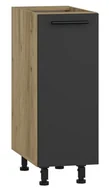 Szafki kuchenne - Wąska dolna szafka kuchenna dąb craft + antracyt B6-H28 - miniaturka - grafika 1