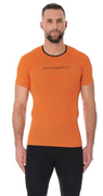 Koszulki sportowe męskie - Koszulka termoaktywna męska Brubeck 3D Run PRO SS11920 pomarańczowy - miniaturka - grafika 1