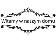 Naklejki na ścianę - Cytaty, Witamy w naszym domu, Naklejka ścienna wielokrotnego użytku, 100x50 cm - miniaturka - grafika 1