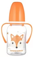 Butelki dla niemowląt - Canpol Butelka wąska z uchwytami 120ml 11/823ora - miniaturka - grafika 1