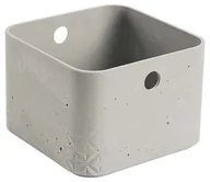 Pudła i pojemniki do przechowywania - CURVER Pojemnik do przechowywania kwadratowy XS BETON Curver 3,3 l 243403 - miniaturka - grafika 1