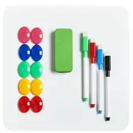 Tablice i flipcharty - Tablica magnetyczna biała 30 x 21 cm z akcesoriami - miniaturka - grafika 1