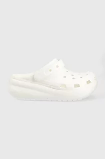 Buty dla dziewczynek - Crocs klapki dziecięce kolor biały - grafika 1