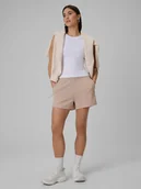 Spodenki damskie - 4F Spodenki dresowe damskie - beżowe XXL - miniaturka - grafika 1