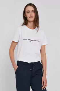 Koszulki i topy damskie - Tommy Hilfiger T-shirt bawełniany - grafika 1