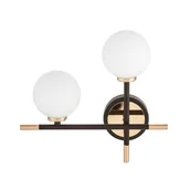 Lampy ścienne - Lumina Deco LAMPA ŚCIENNA KINKIET NOWOCZESNY CZARNO-ZŁOTY MARSIADA NEO LDW 6033N-2 (BK+FGD) - miniaturka - grafika 1