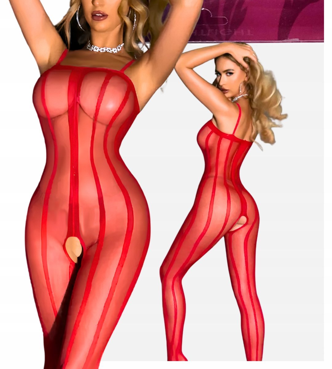 Seksowna bielizna erotyczna damska sexy bodystocking otwarte body z dziurką