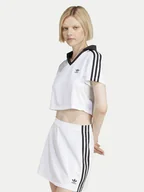 Koszulki i topy damskie - adidas T-Shirt adicolor Football Jacquard JD2608 Biały Slim Fit - miniaturka - grafika 1