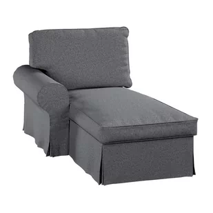 Pokrowiec na szezlong Ektorp lewy, DEKORIA, ciemno szary melanż, 84x166x73 cm - Pokrowce na meble - miniaturka - grafika 1