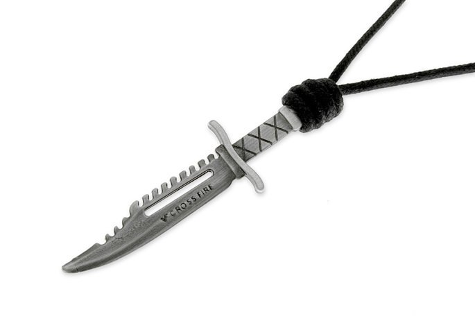 Męski Wojskowy Wisior Z Nożem Na Sznurku