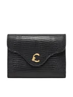 Portfele - Coccinelle Mały Portfel Damski TBN Coccinelle C-ME Lizard E2 TBN 11 F0 01 Czarny - miniaturka - grafika 1