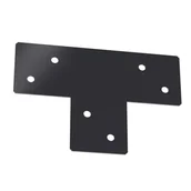 Zawiasy, okucia i inne akcesoria - Łącznik płaski typu T 170x256 mm czarny - miniaturka - grafika 1