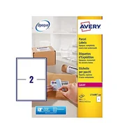 Etykiety do drukarek - Avery L7168B samoprzylepne etykiety na paczki, drukarki laserowe, 2 etykiety na arkusz A4, 200 etykiet, blokowanie - miniaturka - grafika 1