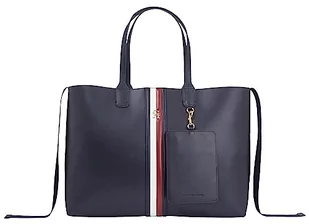 Kultowy Tommy Tote Puffy, niebieski, OS, Globalne paski, Jeden rozmiar, przypadkowy - Torebki damskie - miniaturka - grafika 1