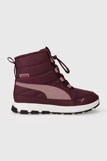 Buty dla dziewczynek - Puma buty zimowe dziecięce Evolve Boot Jr kolor czerwony - grafika 1