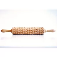 Pozostałe akcesoria kuchenne - Drewniany grawerowany wałek do ciasta Valek Tea Cups - miniaturka - grafika 1