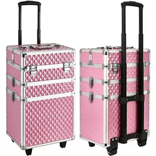 CA19C Kufer na kółkach 3w1 61x36x25 pink - Kosmetyczki, organizery i kuferki CA19C Kufer na kółkach 3w1 61x36x25 pink - Kosmetyczki, organizery i kuferki - miniaturka - grafika 1