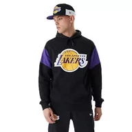 Bluzy męskie - New Era Męska bluza z kapturem NBA Color Insert Os Loslak Blktrp Los Angeles Lakers - miniaturka - grafika 1