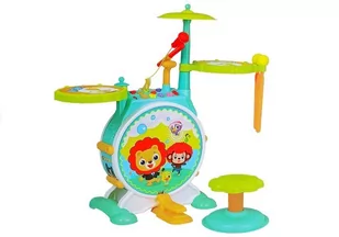 Import LEANToys Kolorowa Perkusja Dla Malucha z Krzesełkiem - Instrumenty muzyczne dla dzieci - miniaturka - grafika 1