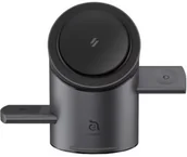 Ładowarki do telefonów - Adam Elements Ładowarka indukcyjna Mag Tube Qi2 3w1 15W do MagSafe, szara - miniaturka - grafika 1