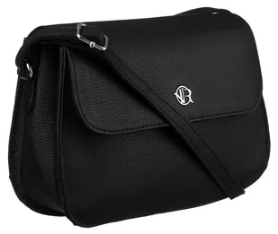 Torebka damska ze skóry naturalnej torebka na ramię listonoszka crossbody Rovicky, czarny - Torebki damskie - miniaturka - grafika 1