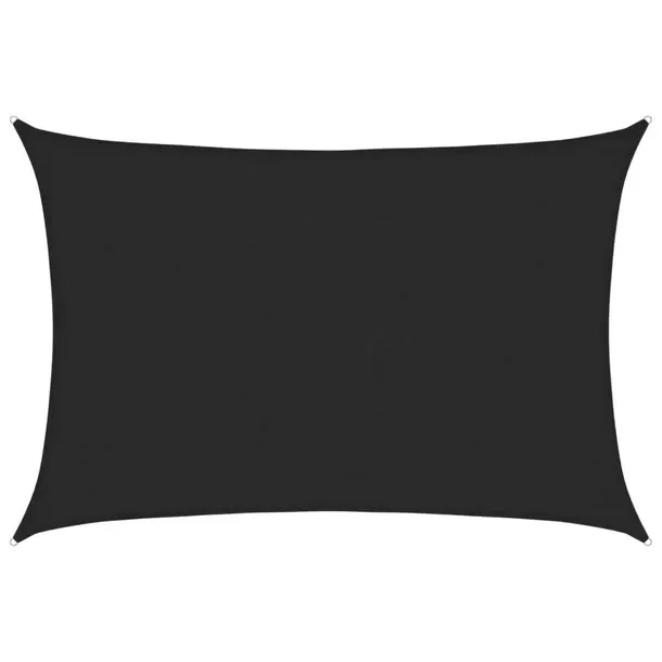 Żagiel przeciwsłoneczny HDPE, czarny, 2,5 x 4 m, prostokątny, odporny na