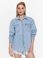 Koszule damskie - Lee Koszula Western L51JCLB01 112333211 Niebieski Regular Fit - miniaturka - grafika 1