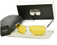 Inne akcesoria dla wędkarzy - Rozjaśniające męskie okulary do jazdy nocą polaryzacyjne EST-611Y-4 Estillo - miniaturka - grafika 1