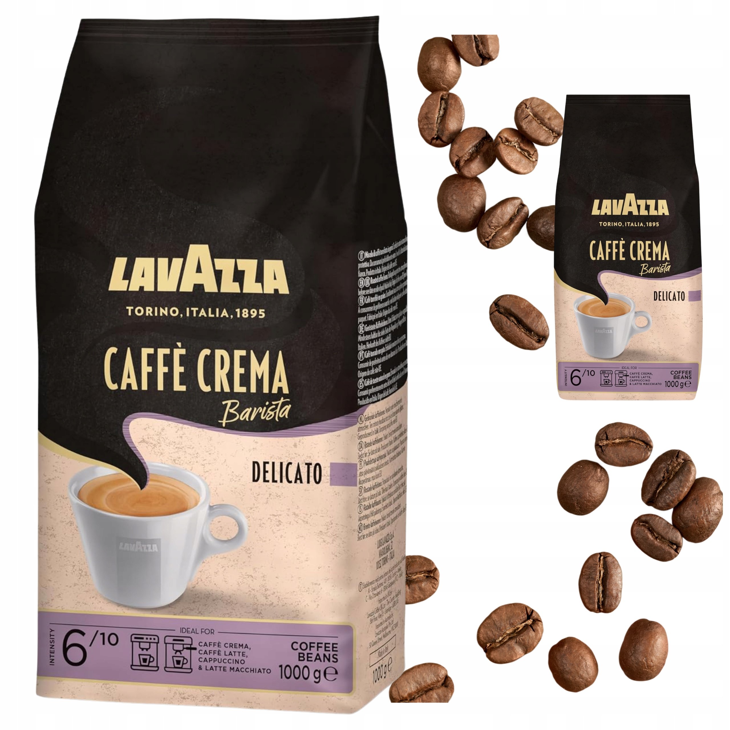 Kawa Ziarnista Mieszana Lavazza Caffe Crema Barista Delicato 1000g Ziarno