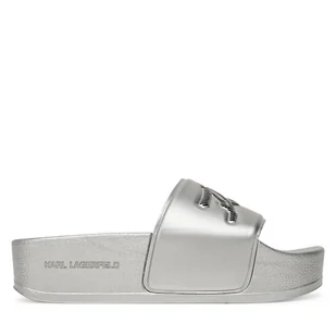 Klapki KARL LAGERFELD Kondo Maxi KL80872 Srebrny - Klapki i japonki damskie - miniaturka - grafika 1