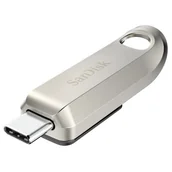 Pendrive - SanDisk Ultra Luxe 128GB USB 3.2 Typ C Srebrny SDCZ75-128G-G46 - miniaturka - grafika 1