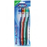 Szczoteczki do zębów - Beauty Formulas Active Oral Care Szczoteczka Wave Action średnia 1 op.-3szt - miniaturka - grafika 1